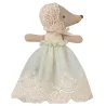 Bébé souris avec robe Maileg - Vert menthe