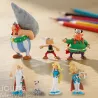 Collection Tubo ASTERIX Village: sept figurines PLASTOY des célèbres personnages Gaulois de la BD
