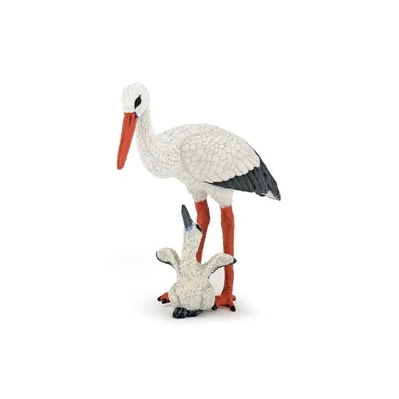 Cigogne et son bébé PAPO 50159