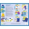 Coffret d’activités créatives pour enfant La mer et ses plaisirs par DJECO, image montrant les six activités et motifs marins co