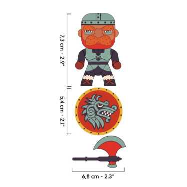 dimensions figurine et accessoires illustrées GROGNAK Arty Toys Djeco 6853