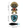 Dimensions illustrée de KNIGHT AZUR Djeco 6854 figurine Arty Toys avec accessoires