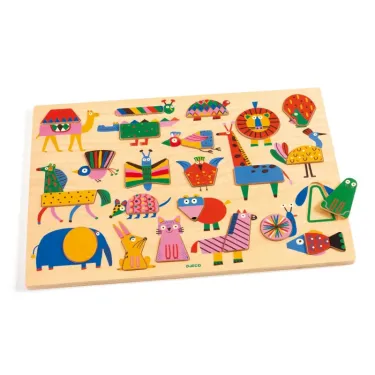 PUZZLO GEO Puzzle en bois 22 pcs DJECO 1836