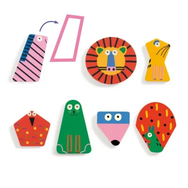 7 pièces du PUZZLO GEO Puzzle DJECO