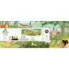 vue arrière boite de puzzle 350 pièces « A Summer's Day » DJECO 7689, scène estivale colorée avec enfants Jouant près d’un jardin et en bord de mer.