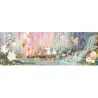 Puzzle féerique sur le lac Fairy Lake, 350 pièces DJECO 7690, scène florale avec cerf et lapins dans un paysage pastel.