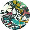 Puzzle rond Pingouin - Puzz'Art 150 pièces DJECO 7663: scène maritime colorée avec nœuds de poissons, voiles et créatures fantastiques.