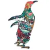 Puzzle Pingouin DJECO 150 pcs Puzz'Art : silhouette d'un Pingouin coloré en forme d'animal puzzle complet.