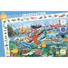 Puzzle observation 200 pcs Les secrets de la mer par Djeco, scènes marines colorées avec pieuvres et poissons.