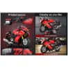 Set de construction Suzuki Hayabusa avec 1043 pièces, moto à assembler, pièces imprimées et affichage personnalisable avec support moto et nom imprimé.