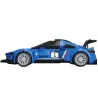 Voiture de course Cada bleu Maserati MC20 GT2, modèle détaillé avec sponsor et numéro 1, vue latérale.