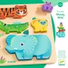 WoodyWild - Puzzle relief en bois DJECO 1091