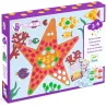 Peinture à doigts Pois et poissons DJECO 0046: planche avec grande étoile orange à pois colorés, kit de peinture tactile pour enfants 3–6 ans.