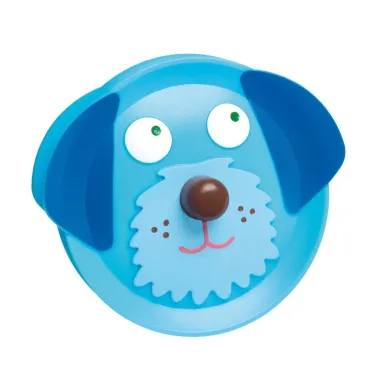 Chat porte-cartes DJECO DJO 5997 représentant un chien bleu ludique avec un museau marron.