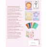 Mosaïques Mia, Margo et Light: coffret pastel - 3 cartes décorées avec mosaïques auto-adhesives et paillettes, jeux et encarts colorés.