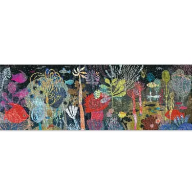 Puzzle sous-marins coloré: poissons et coraux dans une scène aquatique riche en détails, pour Fish Paradise - Puzzle Gallery 1000 pièces.