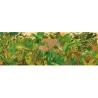 Puzzle Djeco 1000 pcs "Cachés dans la nature" montrant une dense jungle avec éléphants et oiseaux colorés.