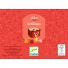 SoftiShape Boîte à formes DJECO 6492, boîte rouge décorative avec formes colorées et logo DJECO au centre