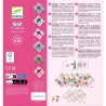 Initiation à l'Origami Cocottes à gages DJECO 8773, jeu rose avec instructions multilingues et pièces d’origami en forme de petites cocottes colorées.