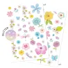 Tatouages éphémères « Belle des champs » DJECO 9585 avec motifs floraux colorés et papillons scintillants GLITTER.