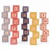 Cinq colonnes de Cubes alphabet Uncle Goose en français