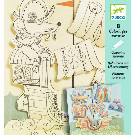 Coloriages surprises Explorateurs DJECO 9636 Coloriages surprises Explorateurs DJECO 9636