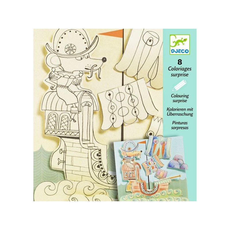 3889 coloriages surprises explorateurs djeco 9636
