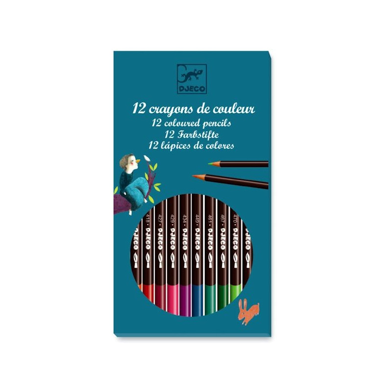 12 crayons aquarellables classique - loisirs créatifs - Djeco