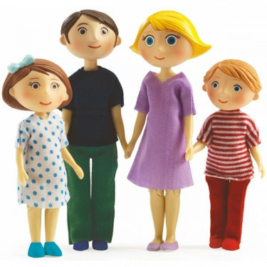Poupées Djeco 7811 'La famille de Gaspard & Romy'