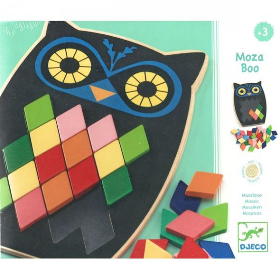 DJECO Mosaïque Moza Boo, Jouet Puzzle à partir de 4 Ans : : Jeux  et Jouets