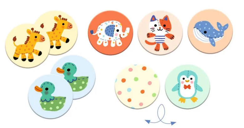 Disques décoratifs muraux pour enfants avec motifs animaux colorés (girafes, éléphants, chat, baleine, canards et pingouin) sur fonds pastel. Disques décoratifs muraux pour enfants avec motifs animaux colorés (girafes, éléphants, chat, baleine, canards et pingouin) sur fonds pastel.