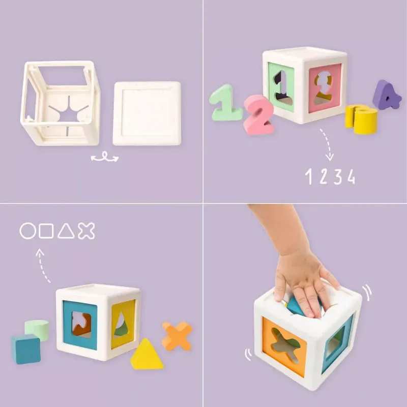 Jouet boîte à formes Kuby, mode d'emploi.